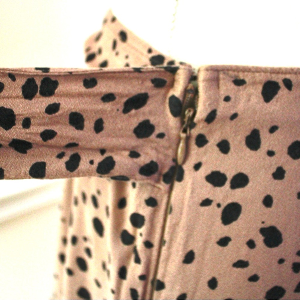 Abercrombie & Fitch Black & Brown Spotted Mini Wrap Skirt Size M - Picture 7 of 14